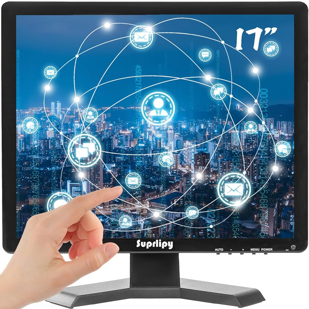 Amazon.co.jp: Suprlipy 17インチ タッチスクリーンモニター